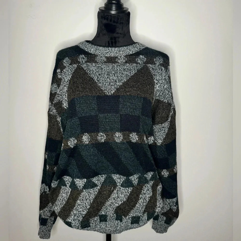 Vintage Michael Gerald Casual Vintage Multicolor Crewneck Grandpa Sweater